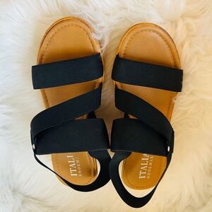 Italian Shoemakers Black Strappy Sandals